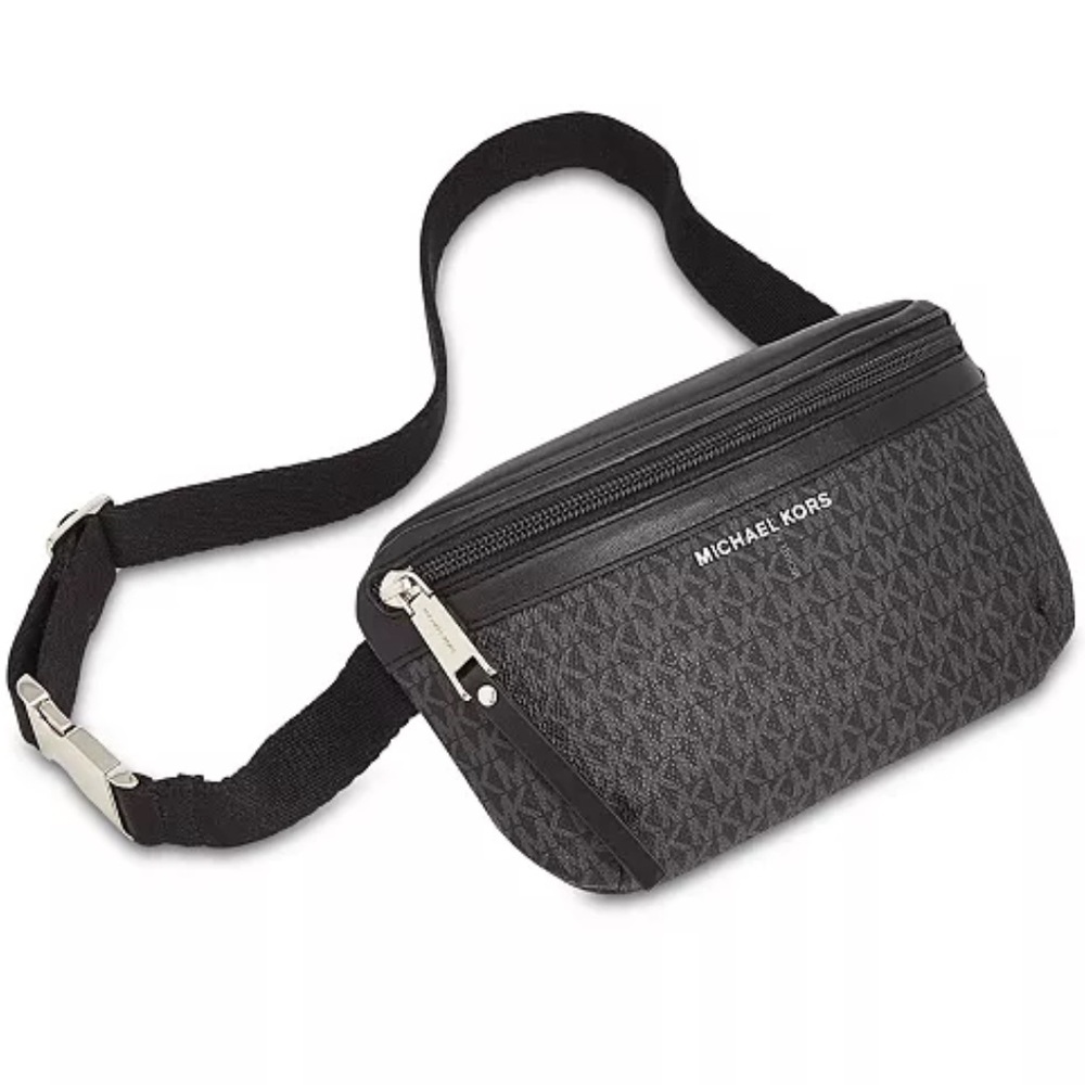 Michael Kors black and silver belt bag / fanny pack